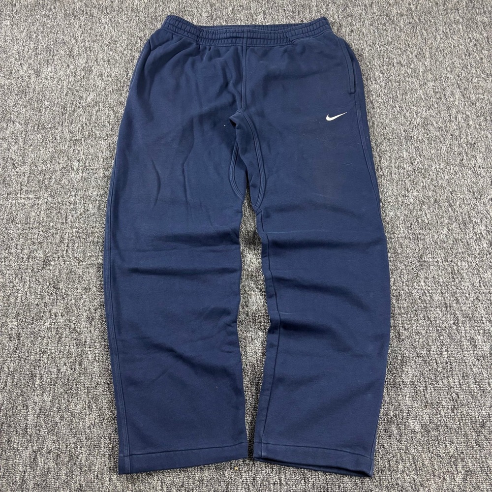 Nike Embroidered Heavyweight Retro Gym Sweatpants Blue Medium
